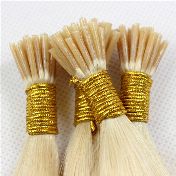 China Keratin Human Hair Extensions Supplier Pre-bonded Factory Price Italy Glue I-Tip Hair Extensions  LM266